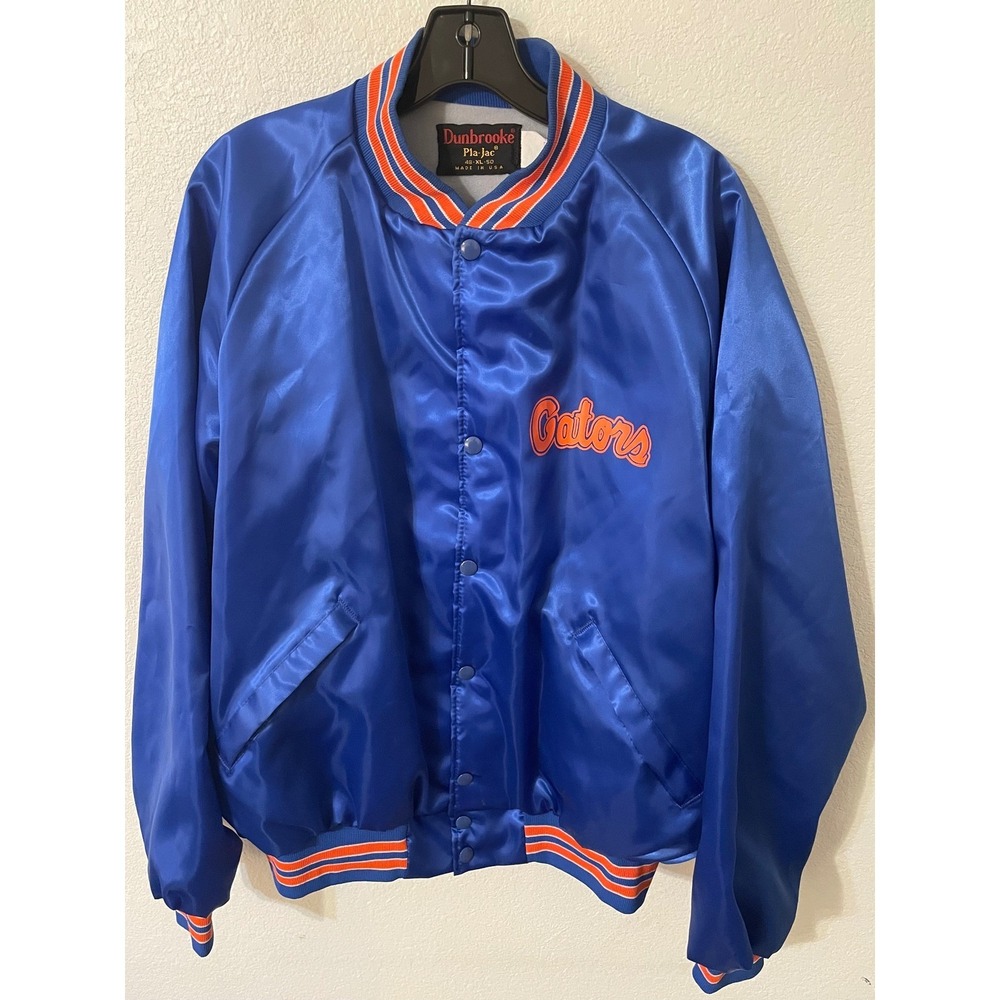 Vintage Dunbrooke Pla Jac Mens UF Gators Windbreaker Jacket Royal Blue Orange XL